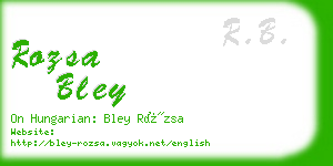 rozsa bley business card